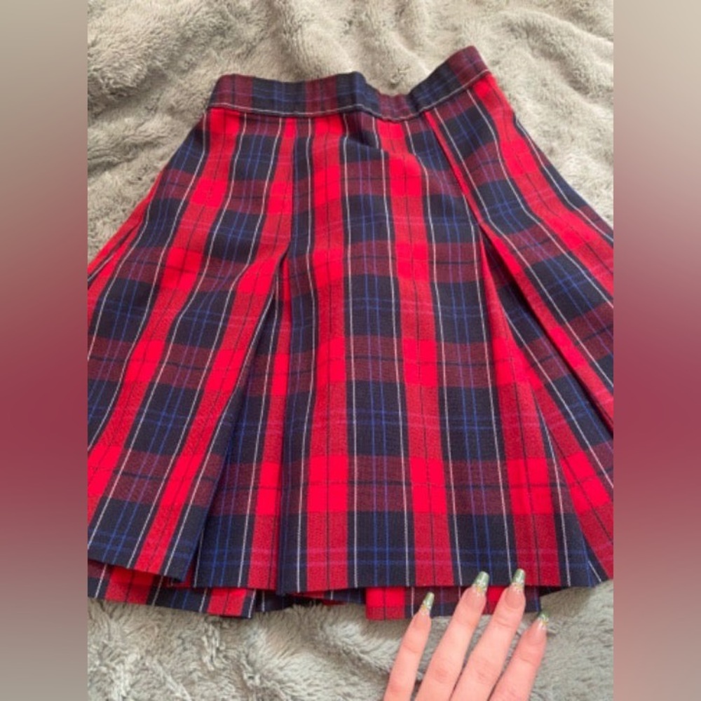 checkered school girl skirt